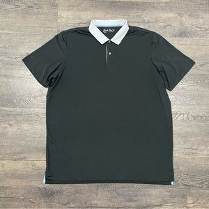 Short Par 4 By Greyson Performance Black Polo Lightweight Breathable Sz 3XL